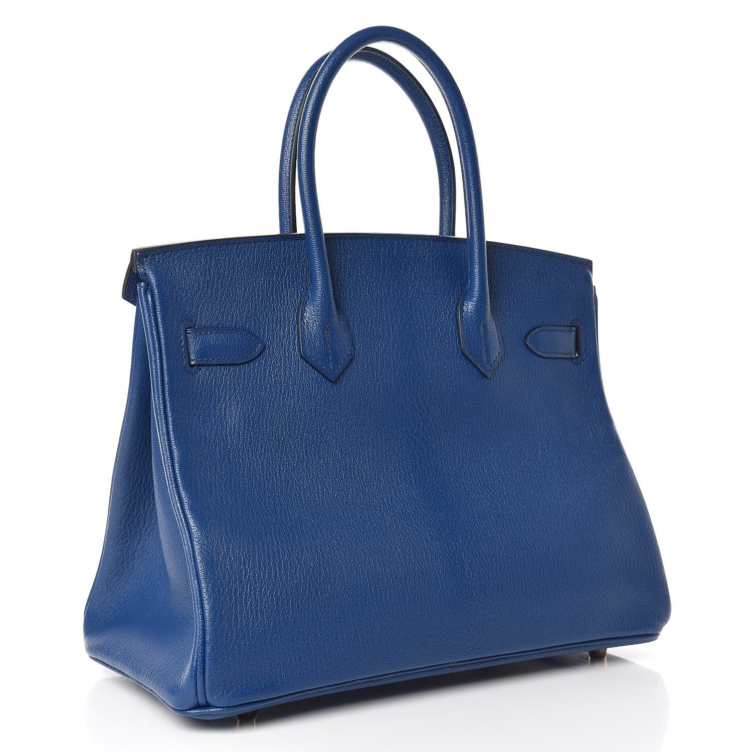 Hermes Chevre Mysore Bi-Color Horseshoe Birkin 30 Bleu Sapphire Paon 4 of 37