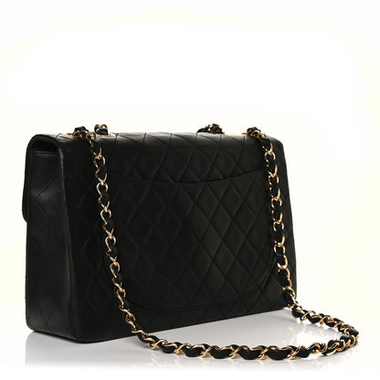 Chanel Lambskin Quilted XL Jumbo Single Flap Black 3 of 15