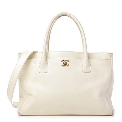 Chanel Caviar Cerf Executive Shopper Tote White 1 of 20