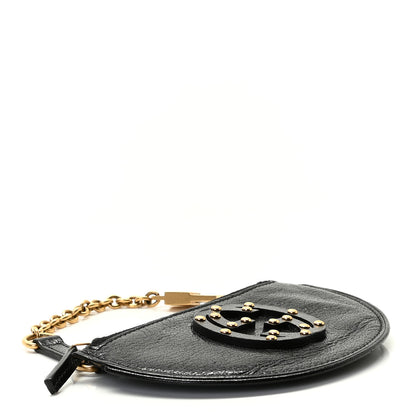 Gucci Pebbled Calfskin Studded Soho Key Case Black 3 of 6