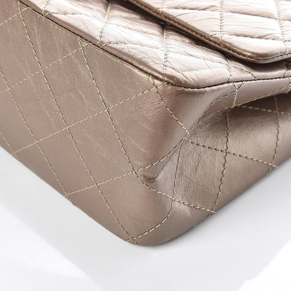 Chanel Metallic Aged Calfskin Quilted 2.55 Reissue 227 Flap Dark Gold 7 of 10