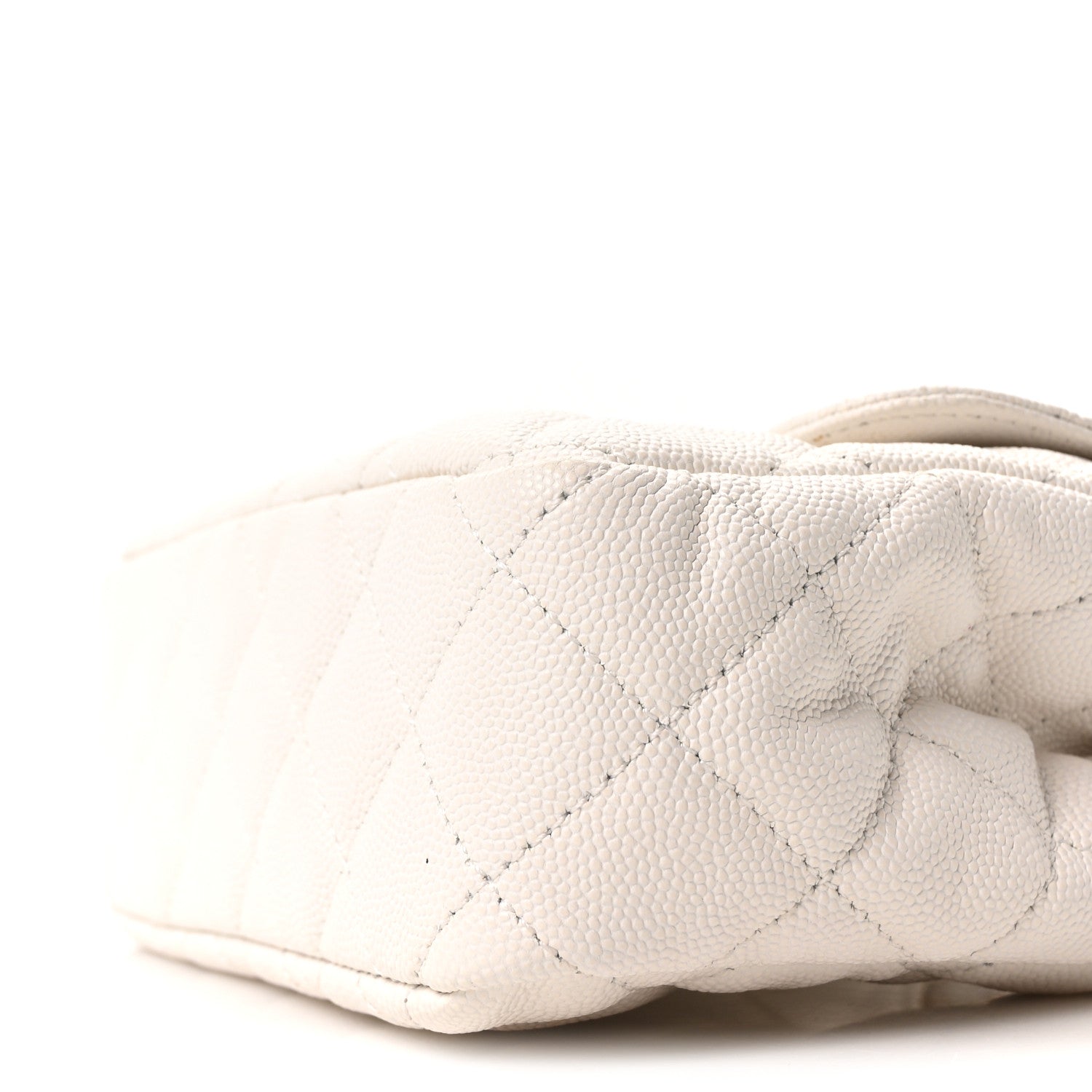 Chanel Caviar Quilted Small Wavy CC Hobo White 10 of 11
