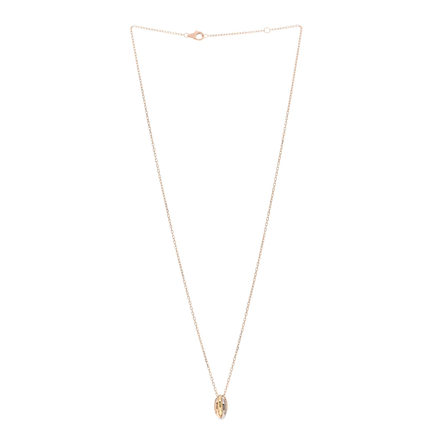 Cartier 18K Pink Yellow White Gold Baby Trinity Pendant Necklace 3 of 4