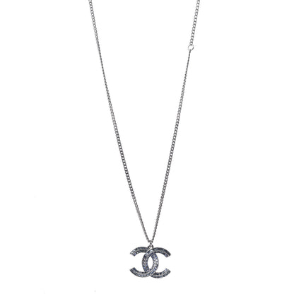 Chanel Crystal Baguette CC Necklace Blue 1 of 6