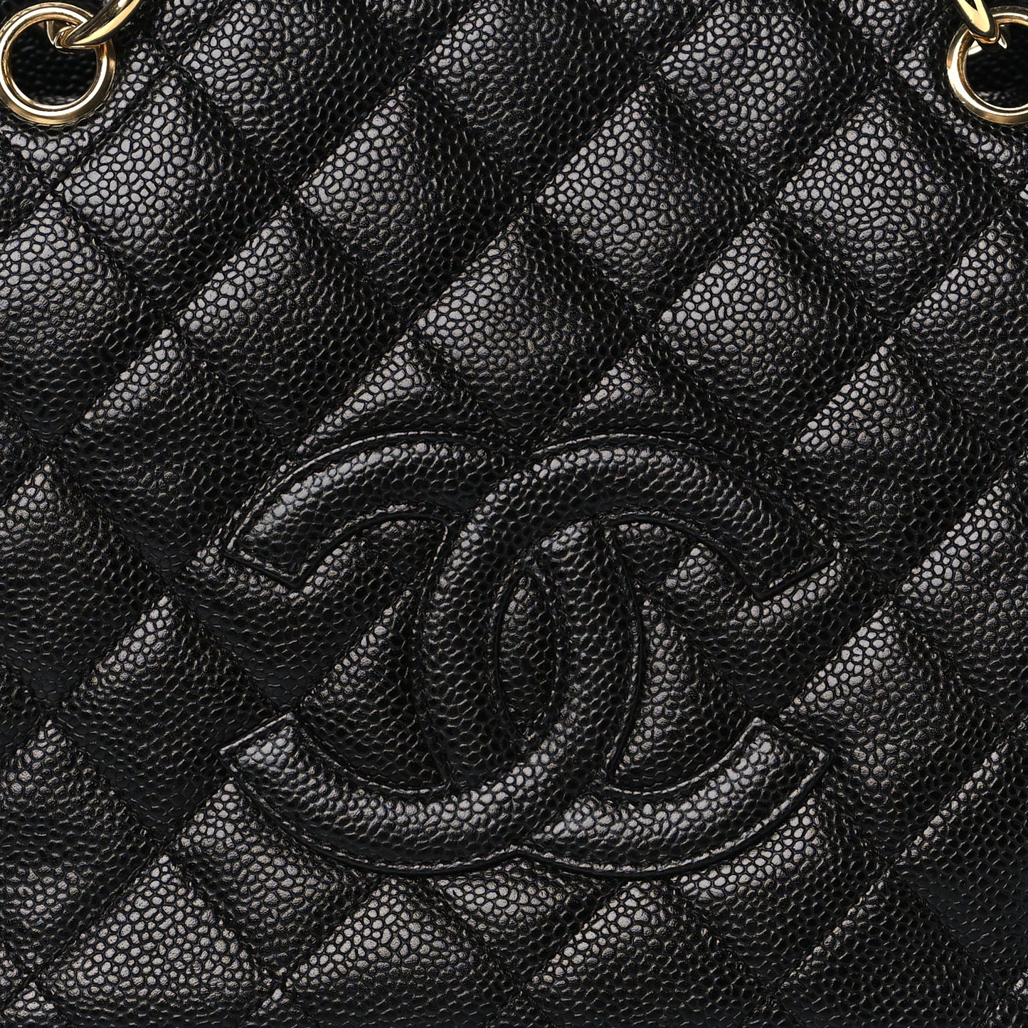 Caviar Quilted Petit Timeless Tote PTT Black