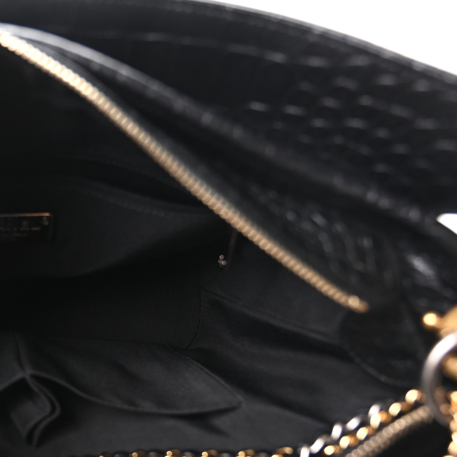 Chanel Crocodile Embossed Calfskin Medium Gabrielle Cocodile Hobo Black 5 of 10