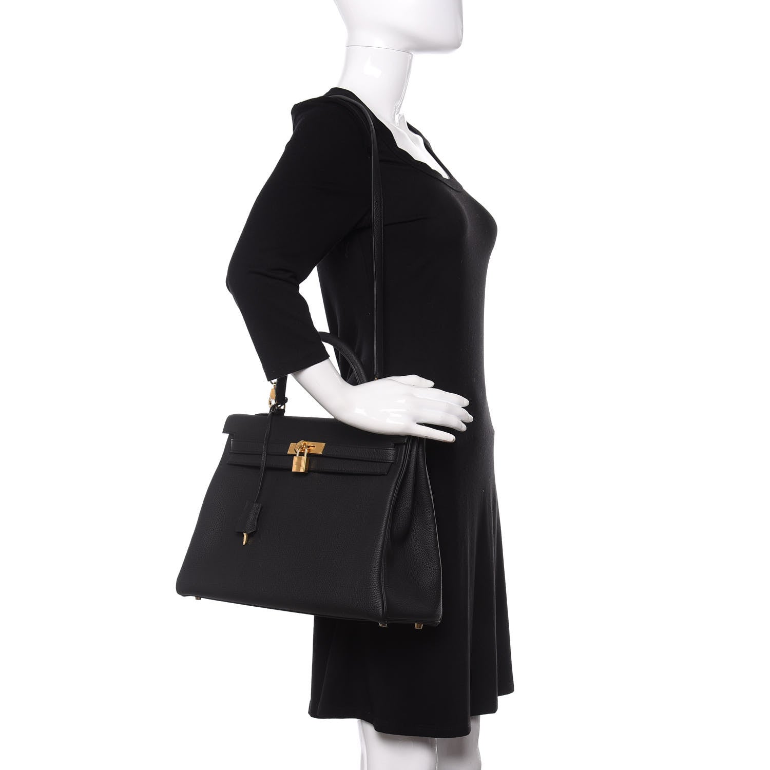 Hermes Togo Kelly Retourne 35 Black 2 of 11