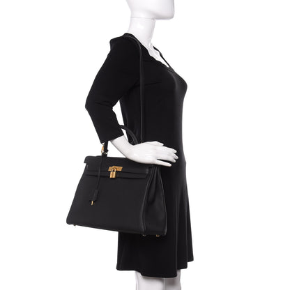 Hermes Togo Kelly Retourne 35 Black 2 of 11