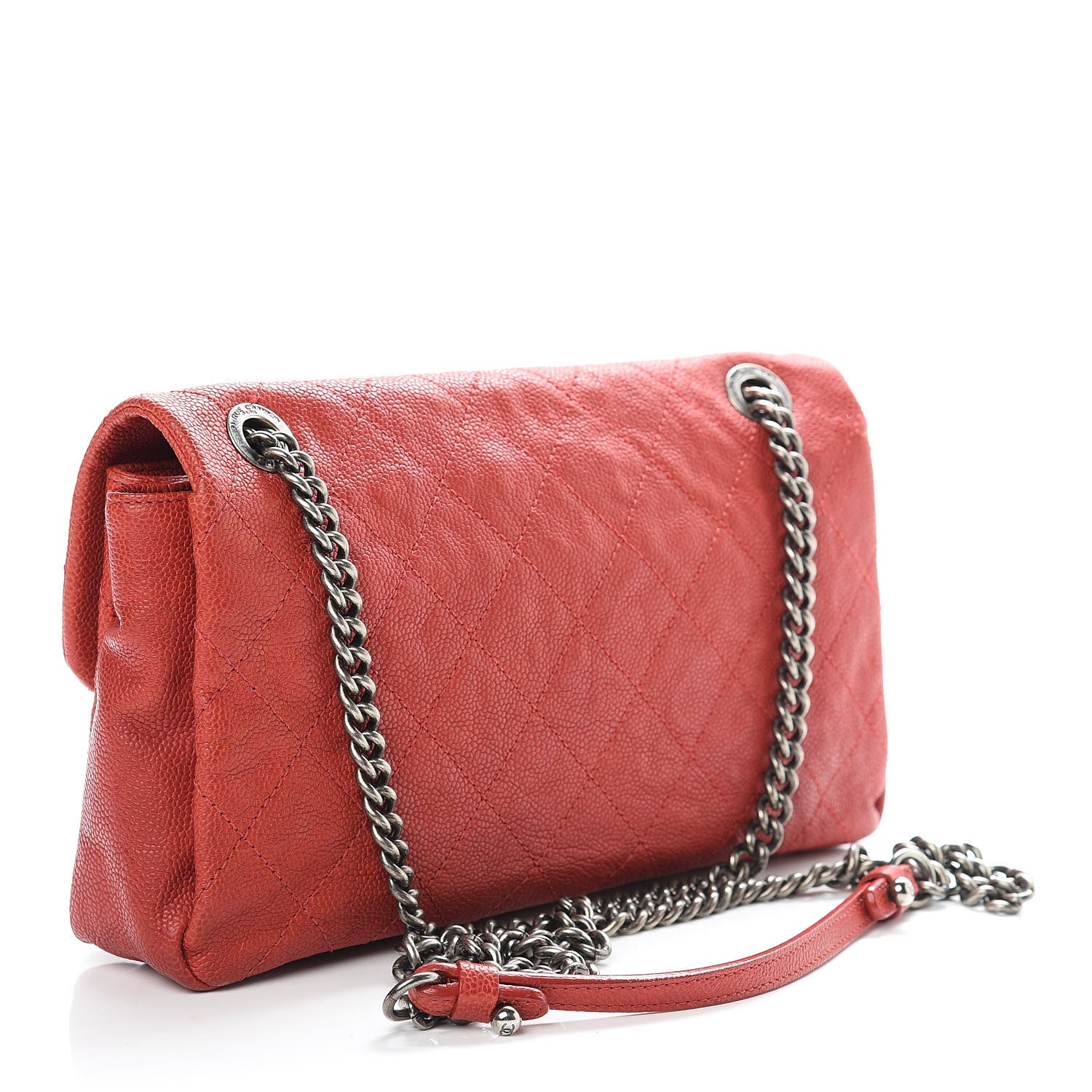 Chanel Caviar Quilted Medium Simply CC Flap Red 3 of 11