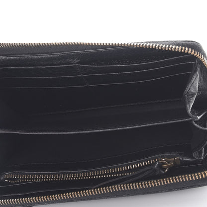 Balenciaga Agneau Classic Hardware Continental Zip Around Wallet Black 5 of 9