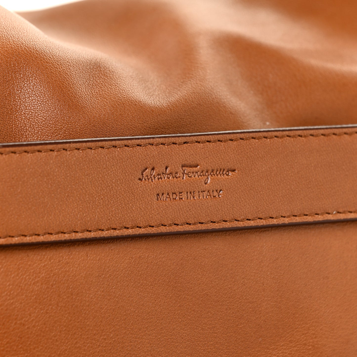 Calfskin Suzanna Gancini Satchel Brown