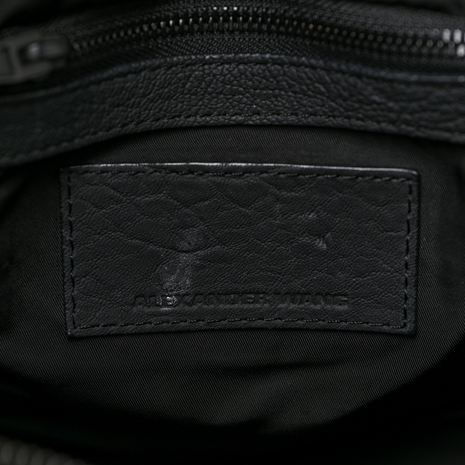 Alexander Wang Pebbled Lambskin Rockie Black Iridescent Hardware 5 of 14