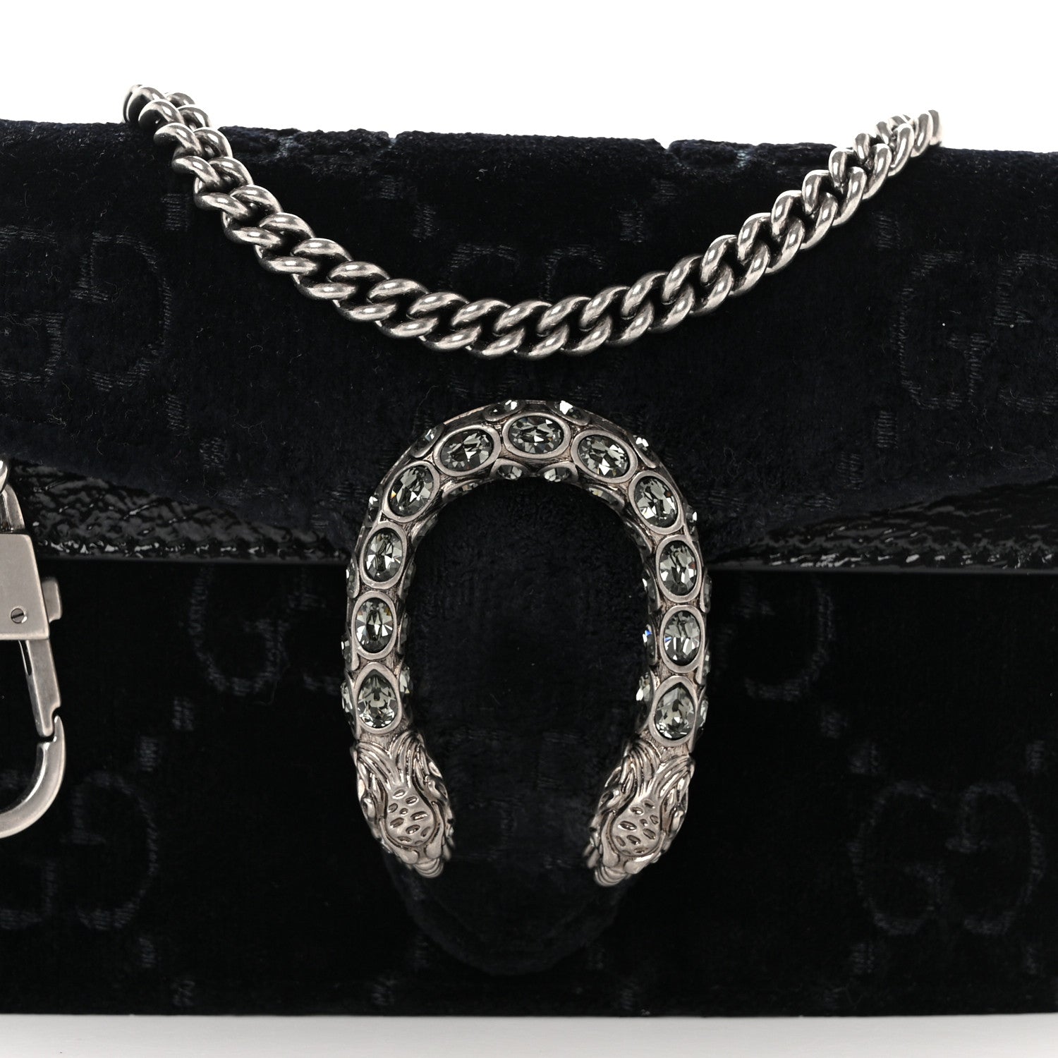 Gucci Velvet Super Mini Dionysus Shoulder Bag Black 9 of 11