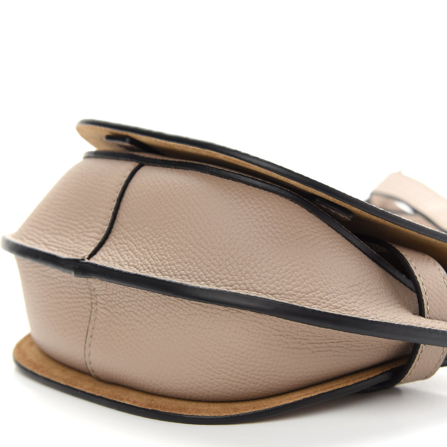 Grained Calfskin Mini Gate Crossbody Bag Light Oat