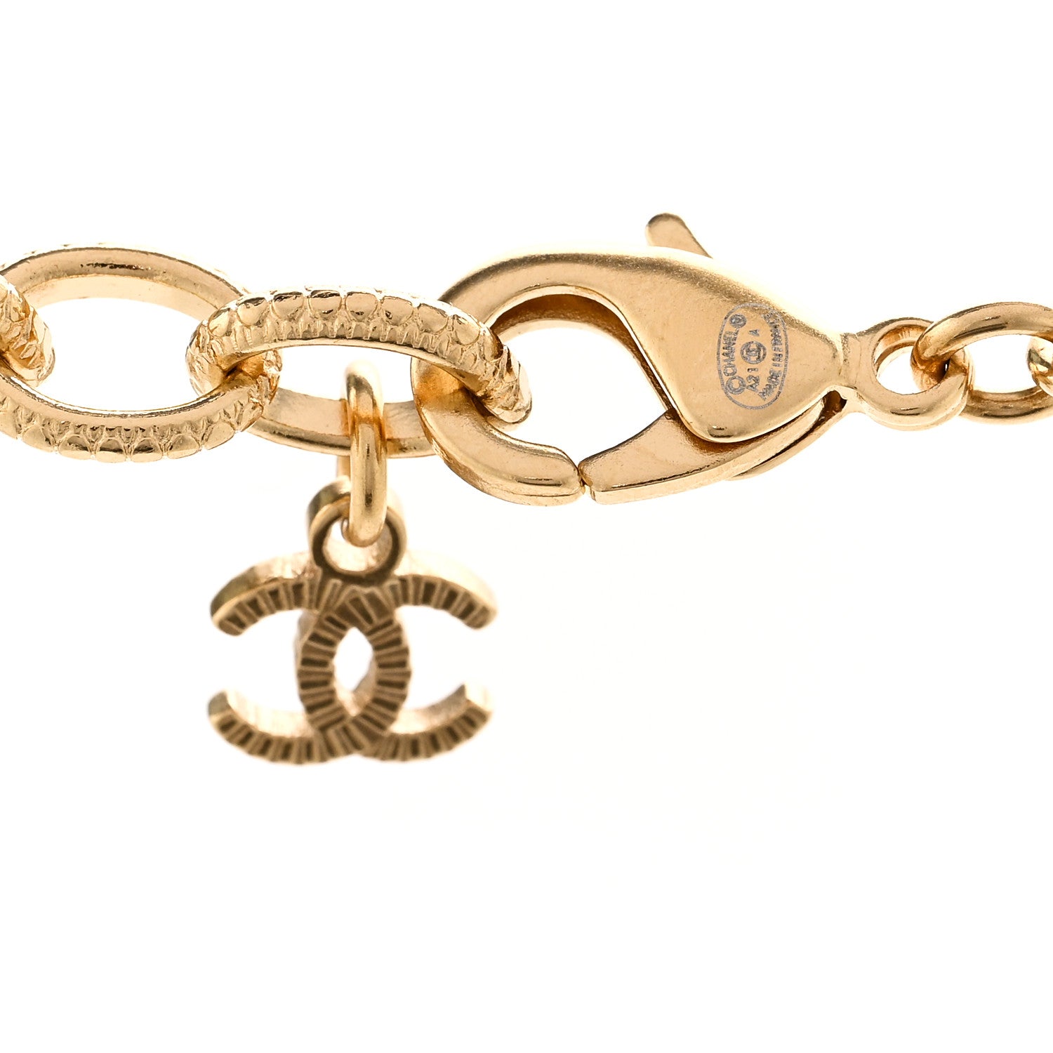 Chanel Pearl Crystal CC Necklace Gold 5 of 6