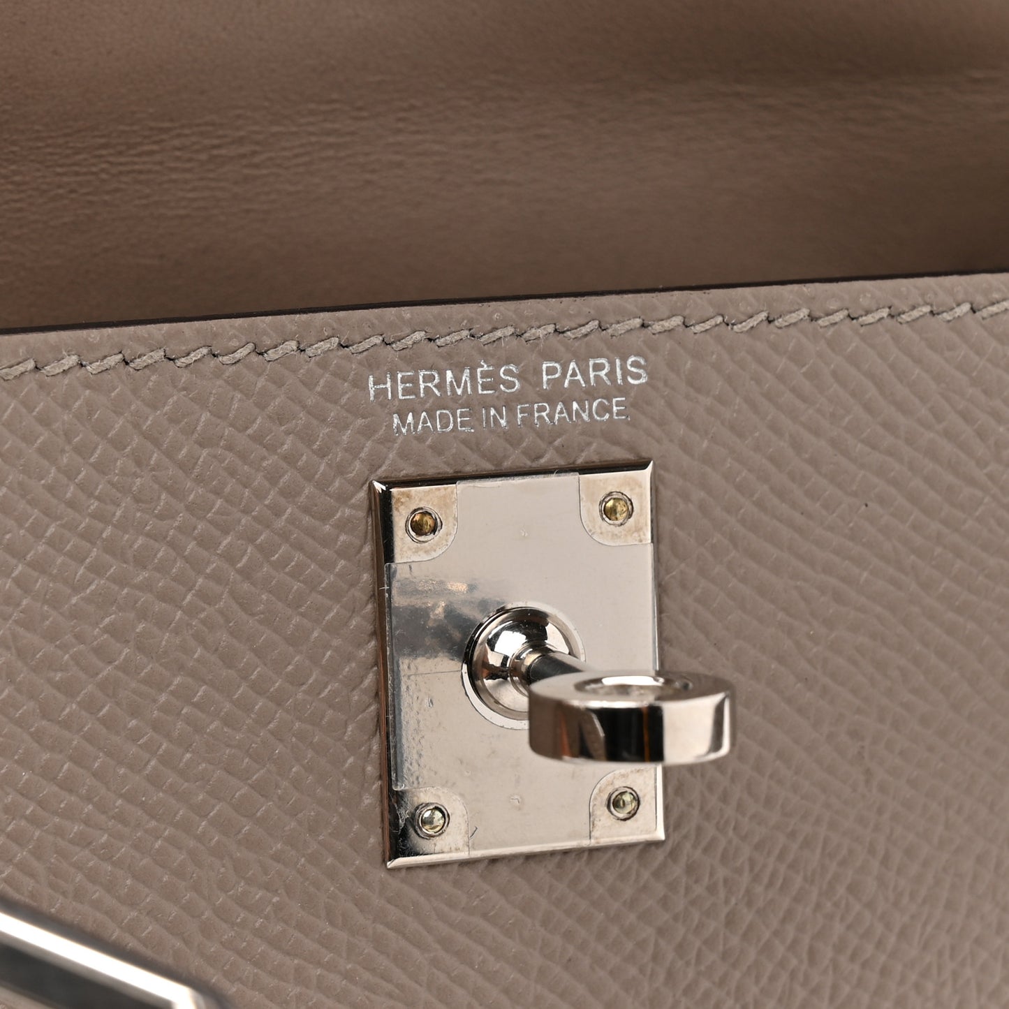 Epsom Mini Kelly Sellier 20 Gris Asphalte