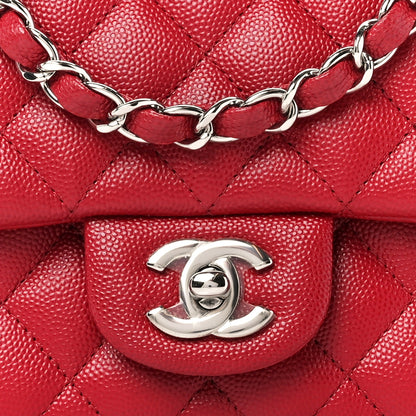 Chanel Caviar Quilted Mini Rectangular Flap Red 8 of 11