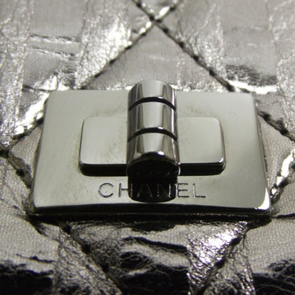 Chanel Striped Reissue Wallet On Chain Silver 9 of 9