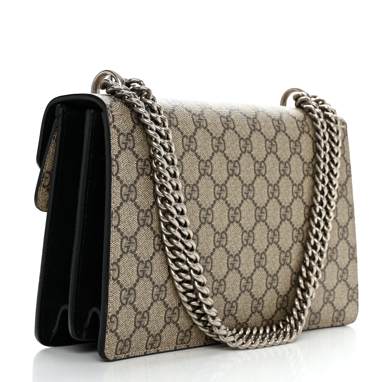 Gucci GG Supreme Monogram Small Dionysus Shoulder Bag Black 2 of 13