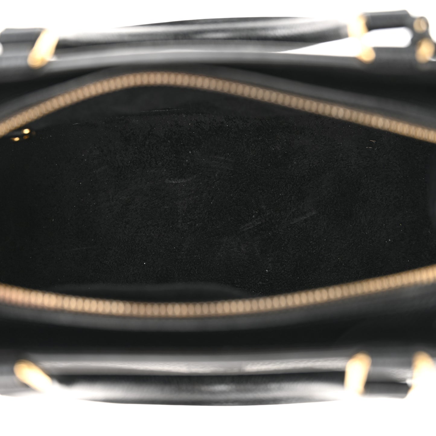 Grained Calfskin Small Cabas De France Black