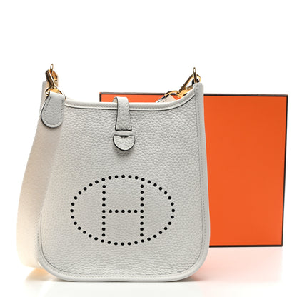 Hermes Taurillon Clemence Amazone Evelyne TPM New White 12 of 12