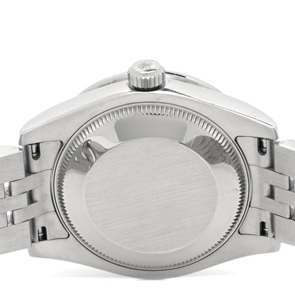 Rolex Stainless Steel 18K White Gold Diamond 31mm Oyster Perpetual Datejust Watch White Roman 178384 4 of 5