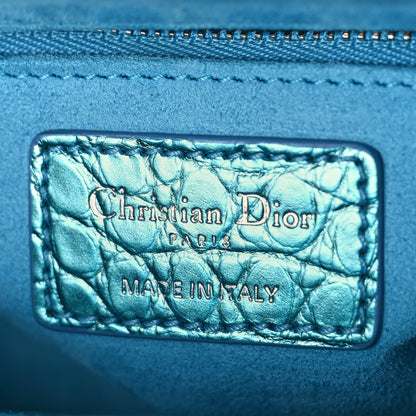 Christian Dior Metallic Alligator Small Lady Dior Blue 6 of 8