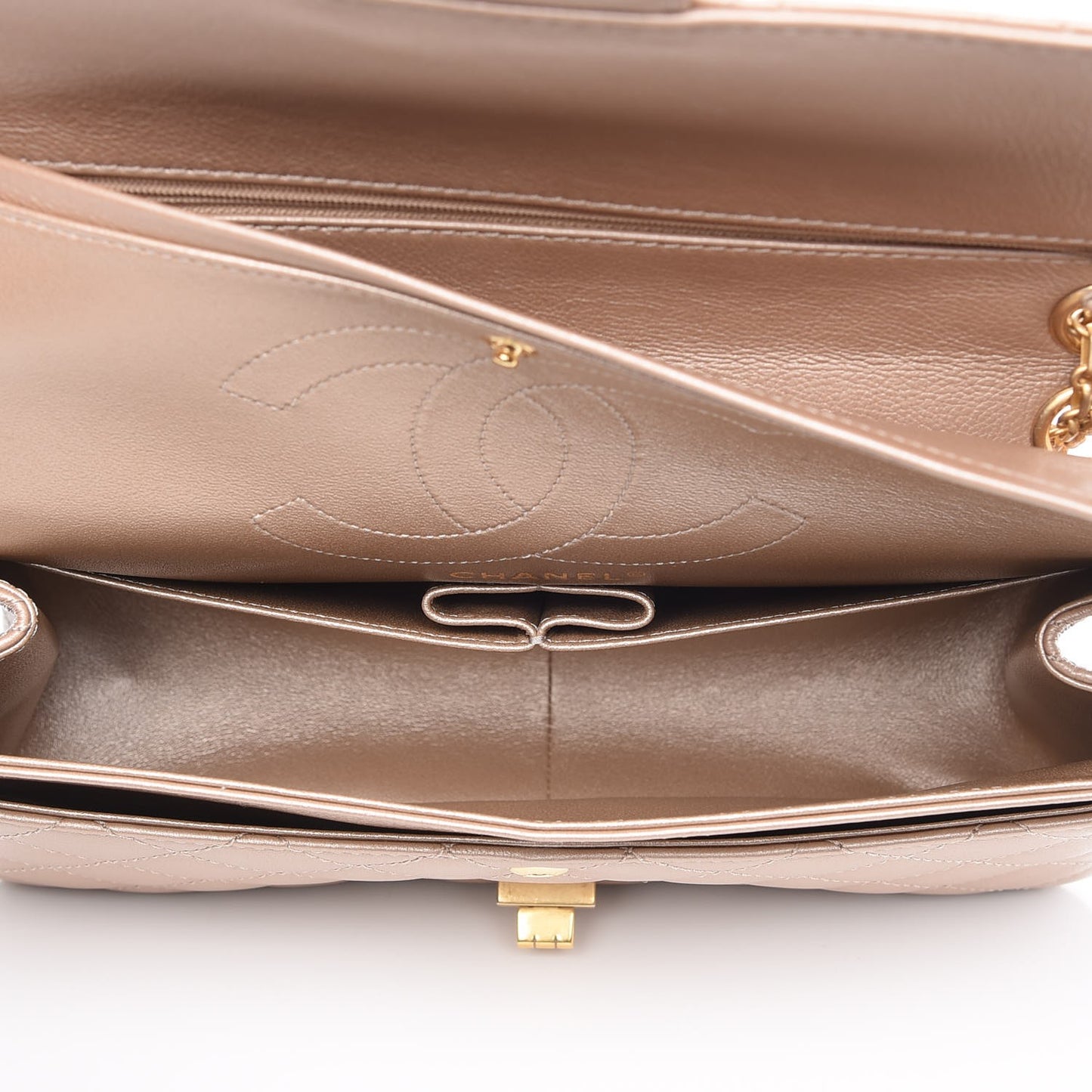 Metallic Calfskin Quilted 2.55 Reissue 226 Flap Gold
