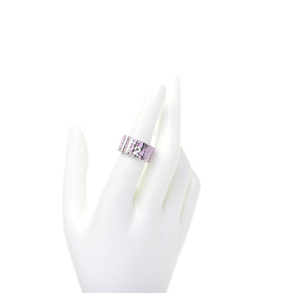 Christian Dior Silver Logo Ring 6 Pink 2 of 4