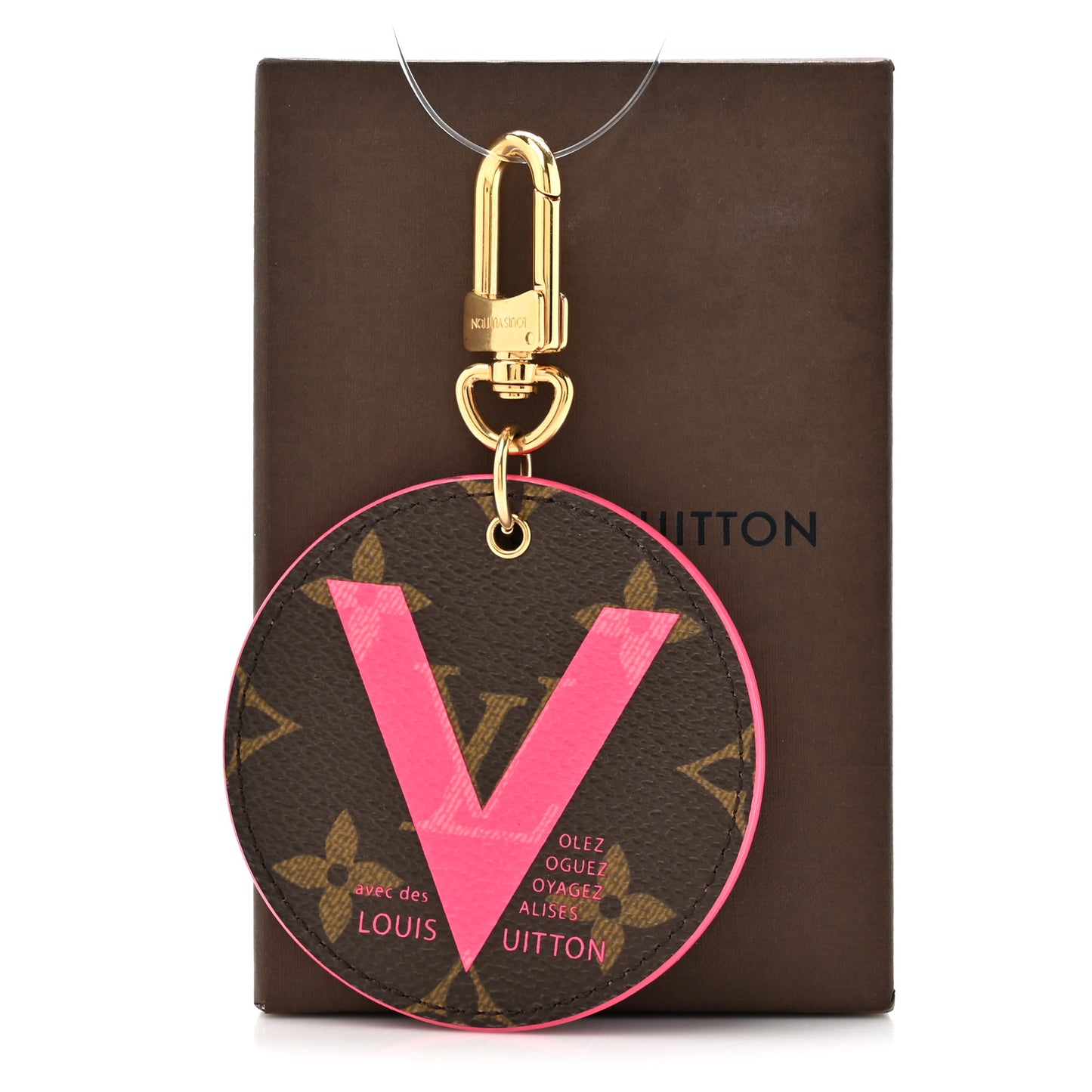 Monogram Illustre V Bag Charm Key Ring Grenade