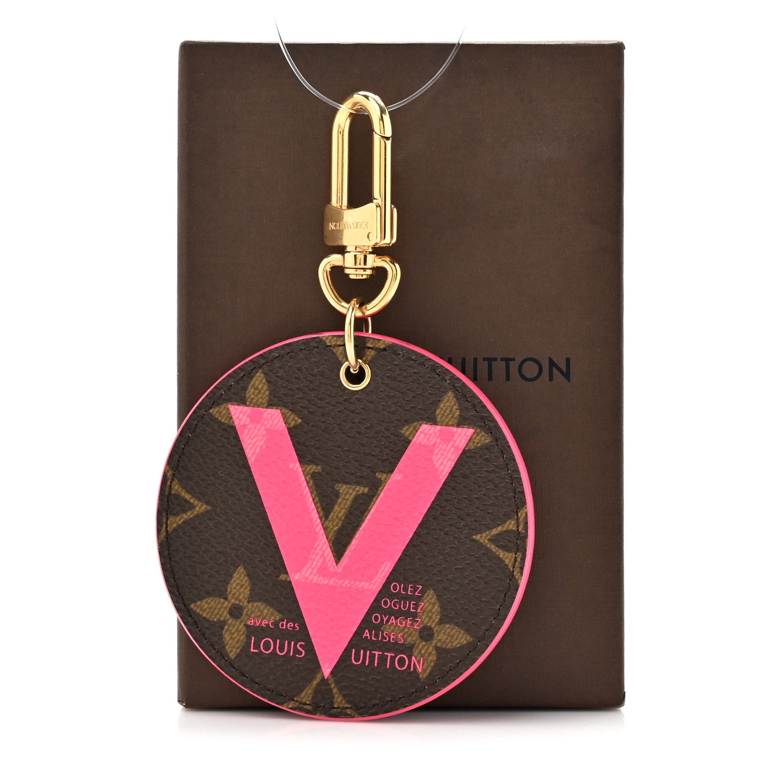 Louis Vuitton Monogram Illustre V Bag Charm Key Ring Grenade 5 of 5