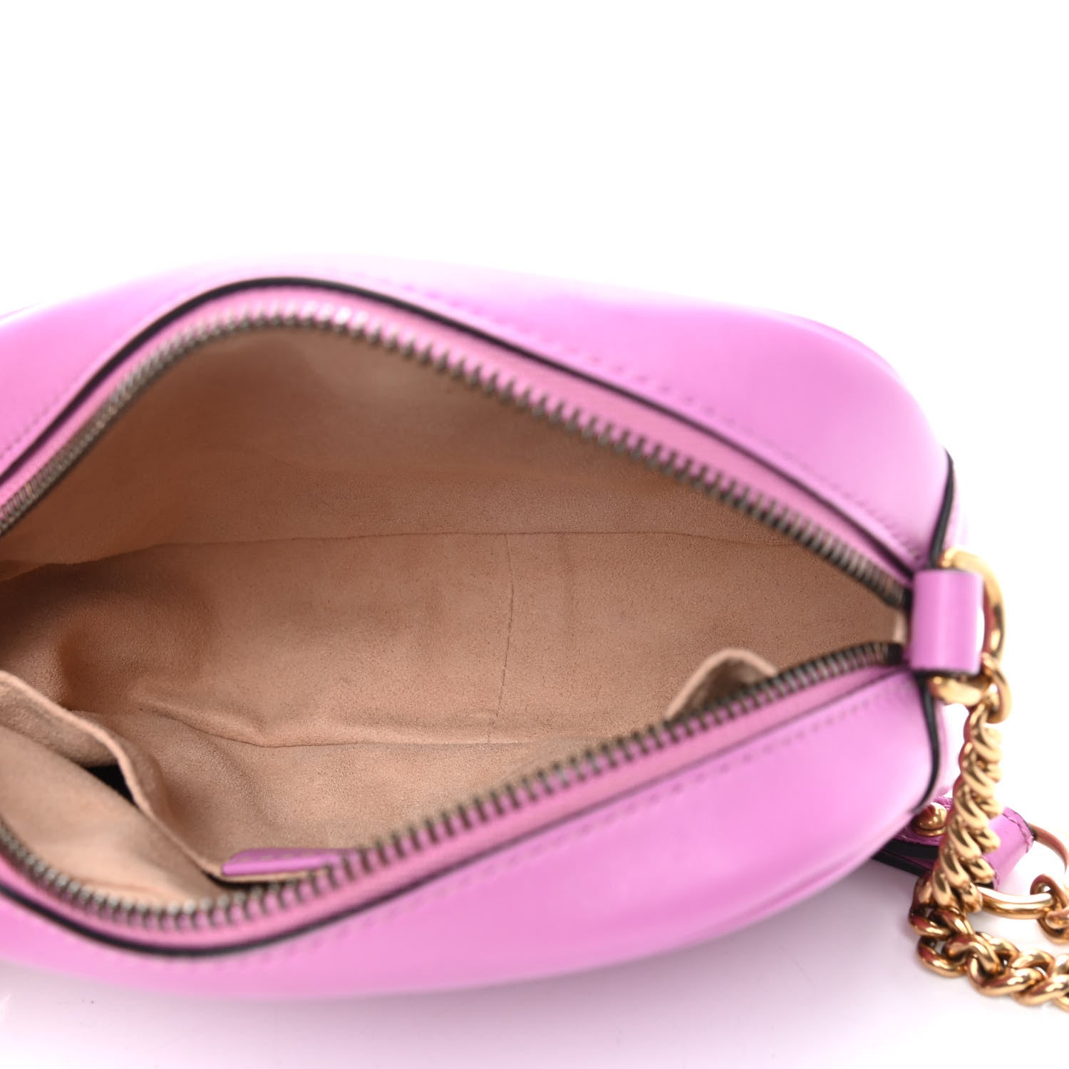 Gucci Calfskin Matelasse Mini GG Marmont Chain Shoulder Bag Candy Mousse 5 of 7
