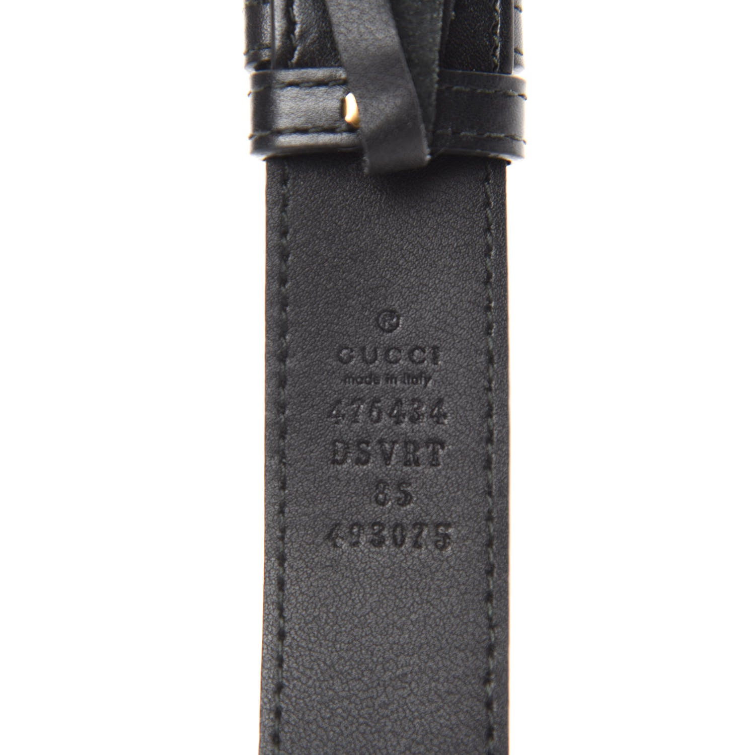 Gucci Calfskin Matelasse GG Marmont Belt Bag 85 34 Black 14 of 15