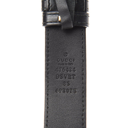 Gucci Calfskin Matelasse GG Marmont Belt Bag 85 34 Black 14 of 15