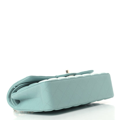 Chanel Caviar Quilted Medium Double Flap Light Blue 4 of 9