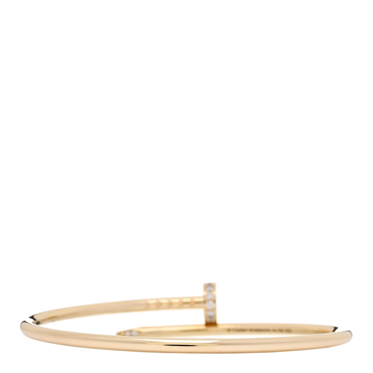 18K Yellow Gold Diamond Small Juste Un Clou Bracelet 15