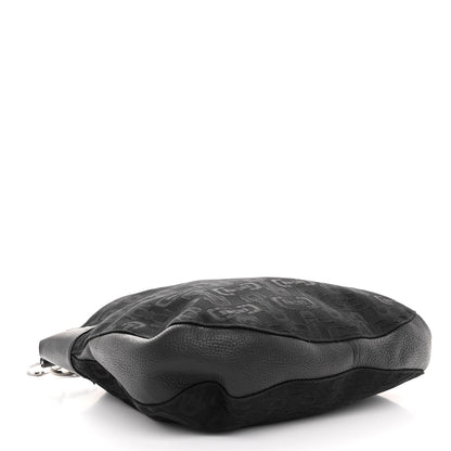 Gucci Canvas Horsebit Print Hobo Black 4 of 12