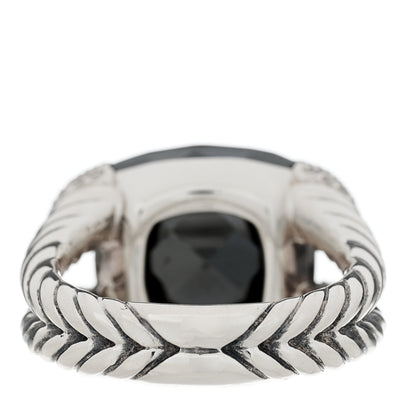 David Yurman Sterling Silver Diamond Hematine Willow Ring 54 6.75 4 of 5