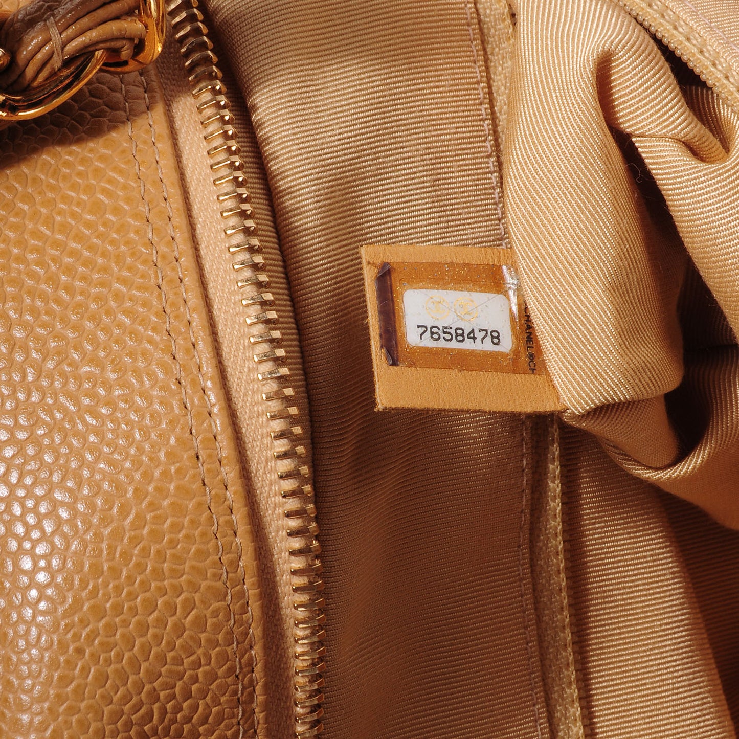 Caviar Quilted Petit Timeless Tote PTT Beige