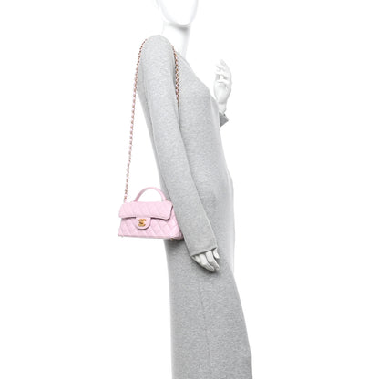 Chanel Lambskin Quilted Mini Flap Top Handle Bag Light Pink 2 of 11
