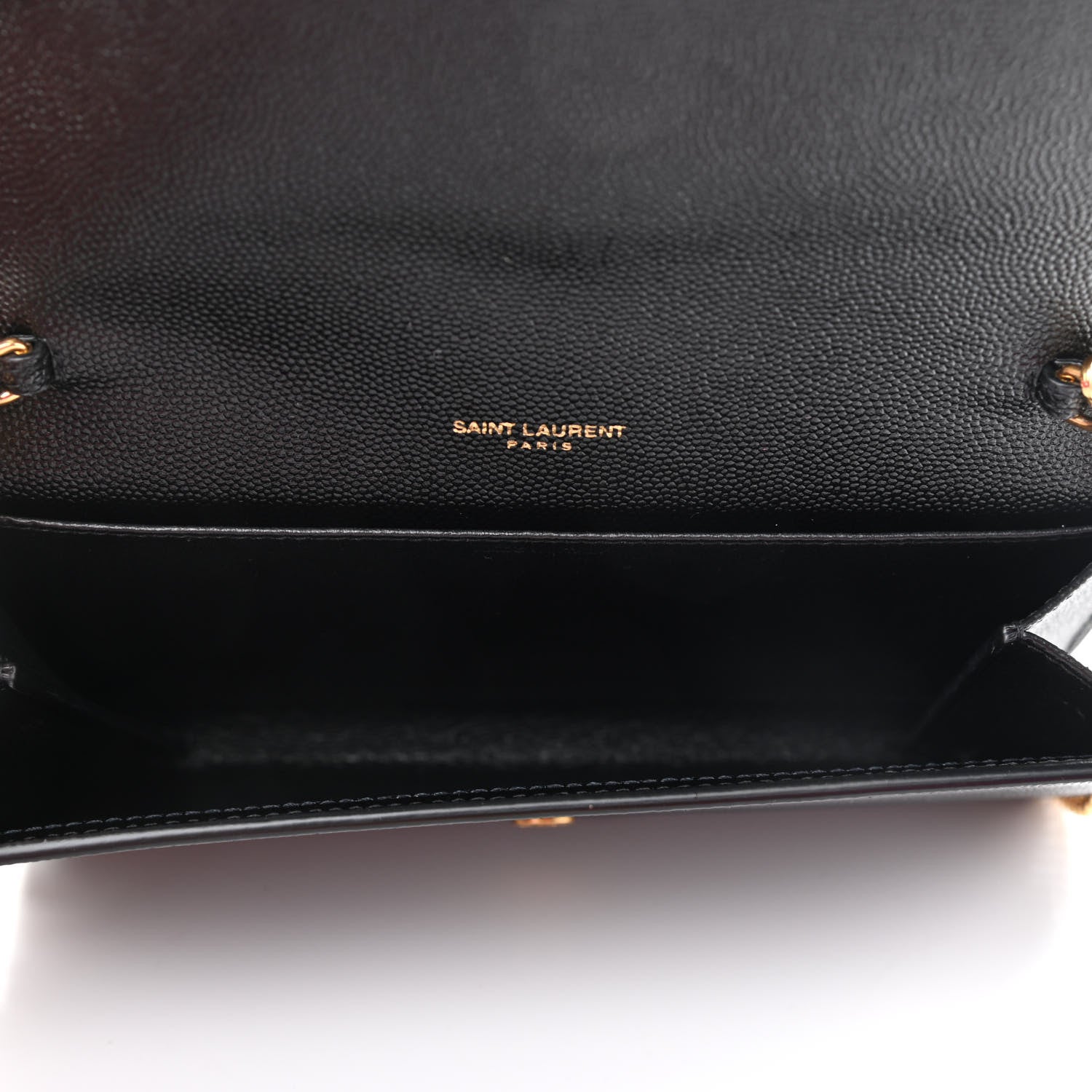 Saint Laurent Grain De Poudre Uptown Chain Wallet Black 6 of 10