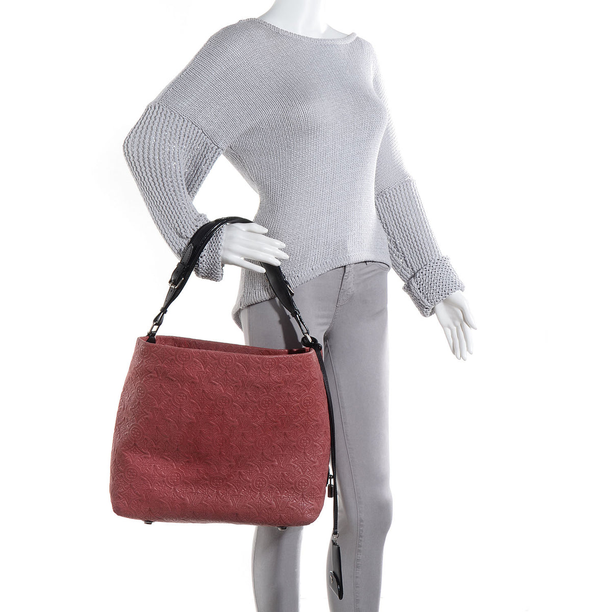 Monogram Lambskin Antheia Hobo PM Framboise