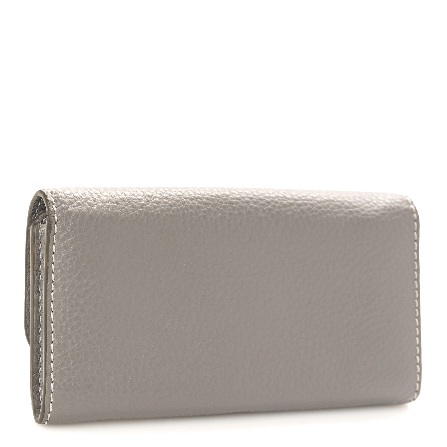 Chloe Calfskin Marcie Continental Flap Wallet Cashmere Grey 3 of 8