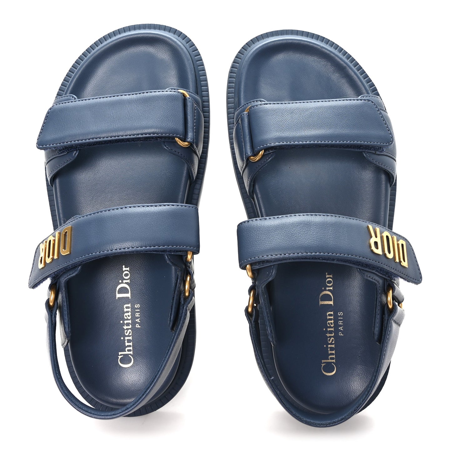 Lambskin Dioract 10mm Sandals 36 Pastel Blue