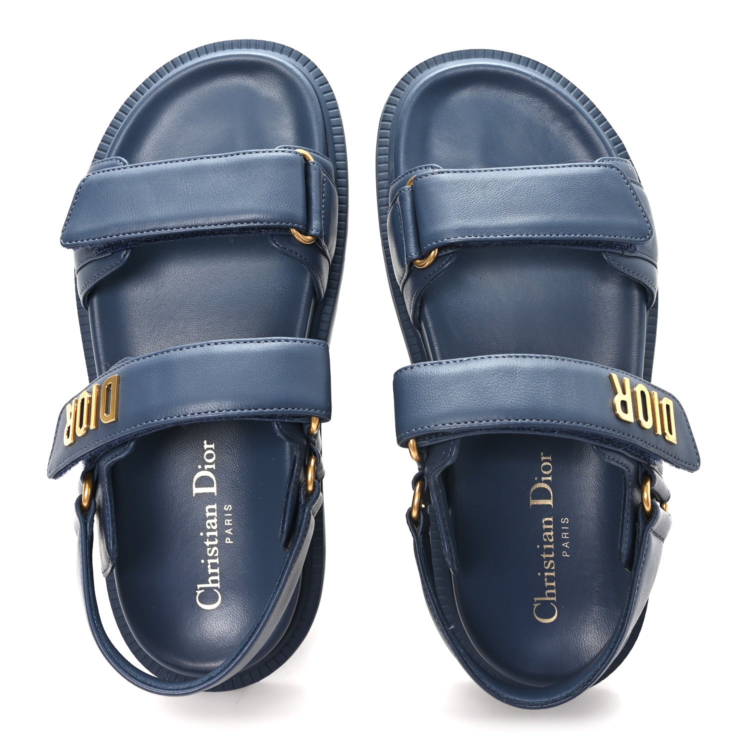 Christian Dior Lambskin Dioract 10mm Sandals 36 Pastel Blue 2 of 9