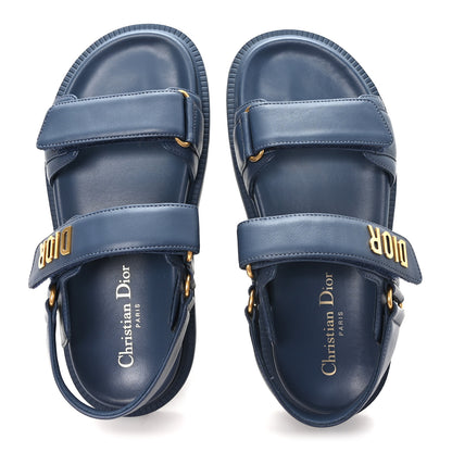 Christian Dior Lambskin Dioract 10mm Sandals 36 Pastel Blue 2 of 9
