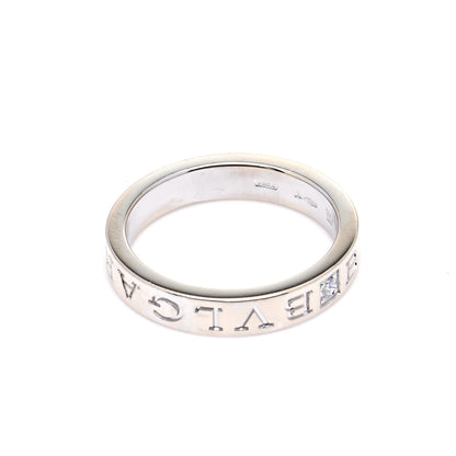 Bulgari 18K White Gold Diamond B.Zero1 Essential Band Ring 57 8 4 of 6