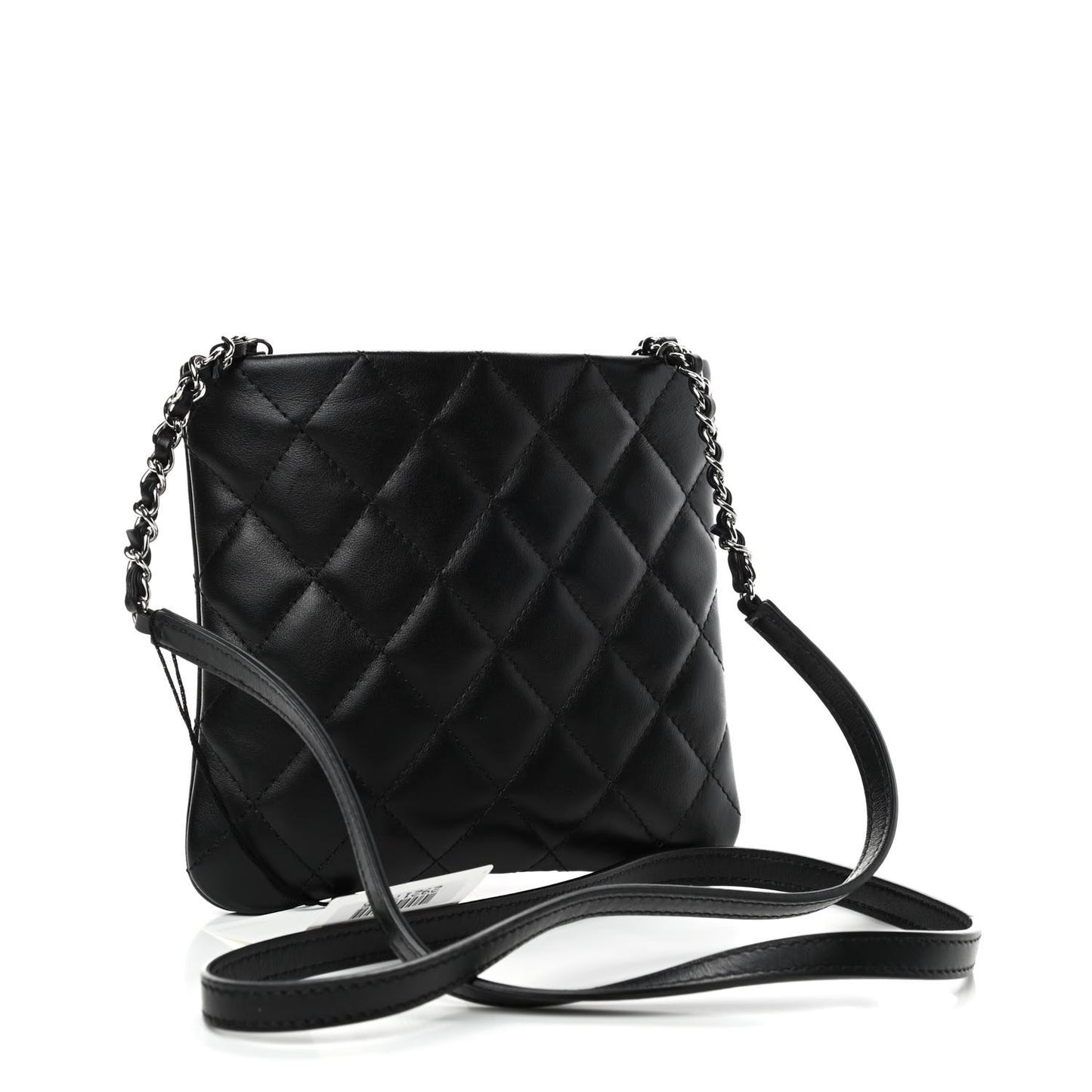 Lambskin Quilted Crossbody Bag Black