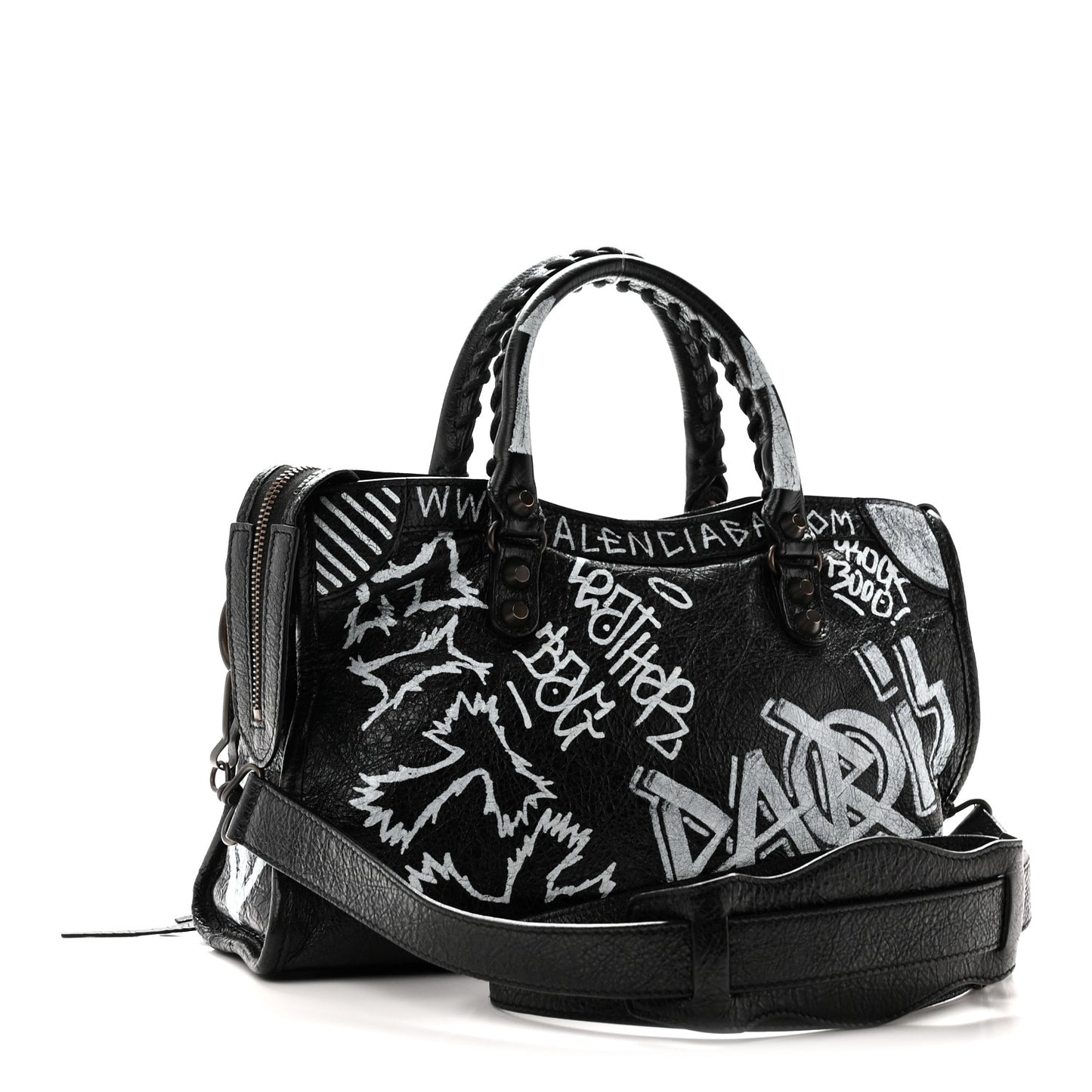 Agneau Classic Hardware Graffiti All Over S City Black Black