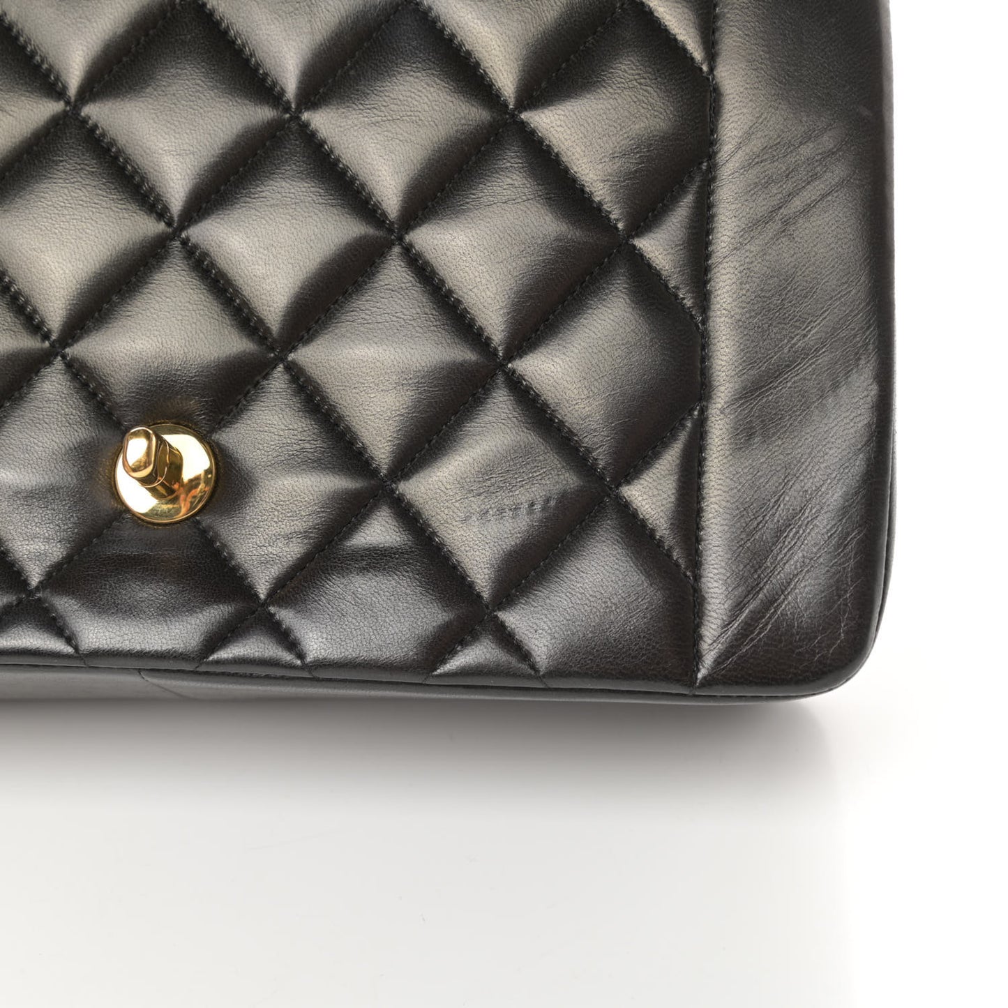 Lambskin Quilted Medium Single Flap Black